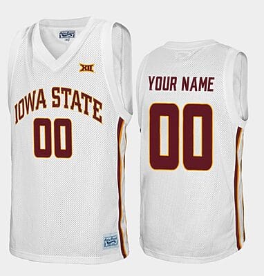 Custom Iowa State Cyclones Jersey College Basketball White Alumni