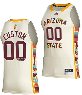 Custom Arizona State Sun Devils Jersey Name and Number College Basketball Honoring White