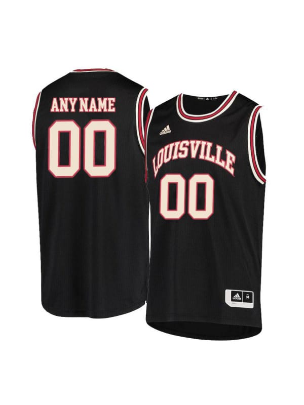 Custom Louisville Cardinals Jersey College Basketball Name and Number Black Retro