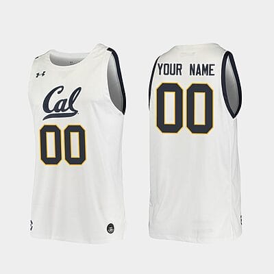 Custom California Golden Bears Jersey Name and Number College Basketball White