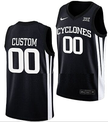 Custom Iowa State Cyclones Jersey College Basketball Black