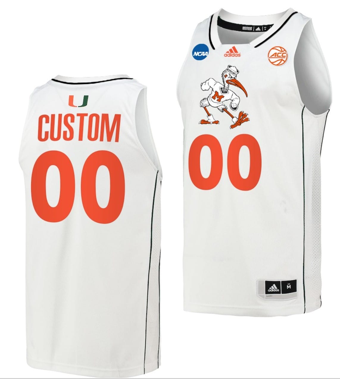 Custom Miami Hurricanes Jersey College Basketball March Madness White