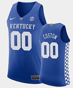 Custom Kentucky Wildcats Jersey Name and Number College Basketball White Royal