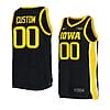 Custom Iowa Hawkeyes Basketball Jersey College Name and Number Black