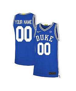 Custom Duke Blue Devils Jersey College Basketball Name and Number Elite Blue