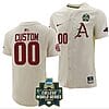 Custom Arkansas Razorbacks Jersey Baseball Name and Number NCAA 2022 College World Series White