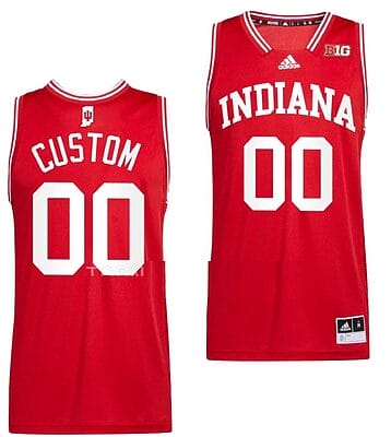 Custom Indiana Hoosiers Jersey Name and Number College Basketball Red