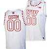 Custom Wisconsin Badgers Jersey Name and Number College Basketball Alternate White