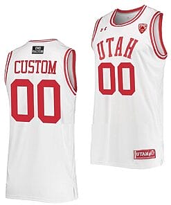 Custom Utah Utes Jersey Name and Number College Basketball White Replica