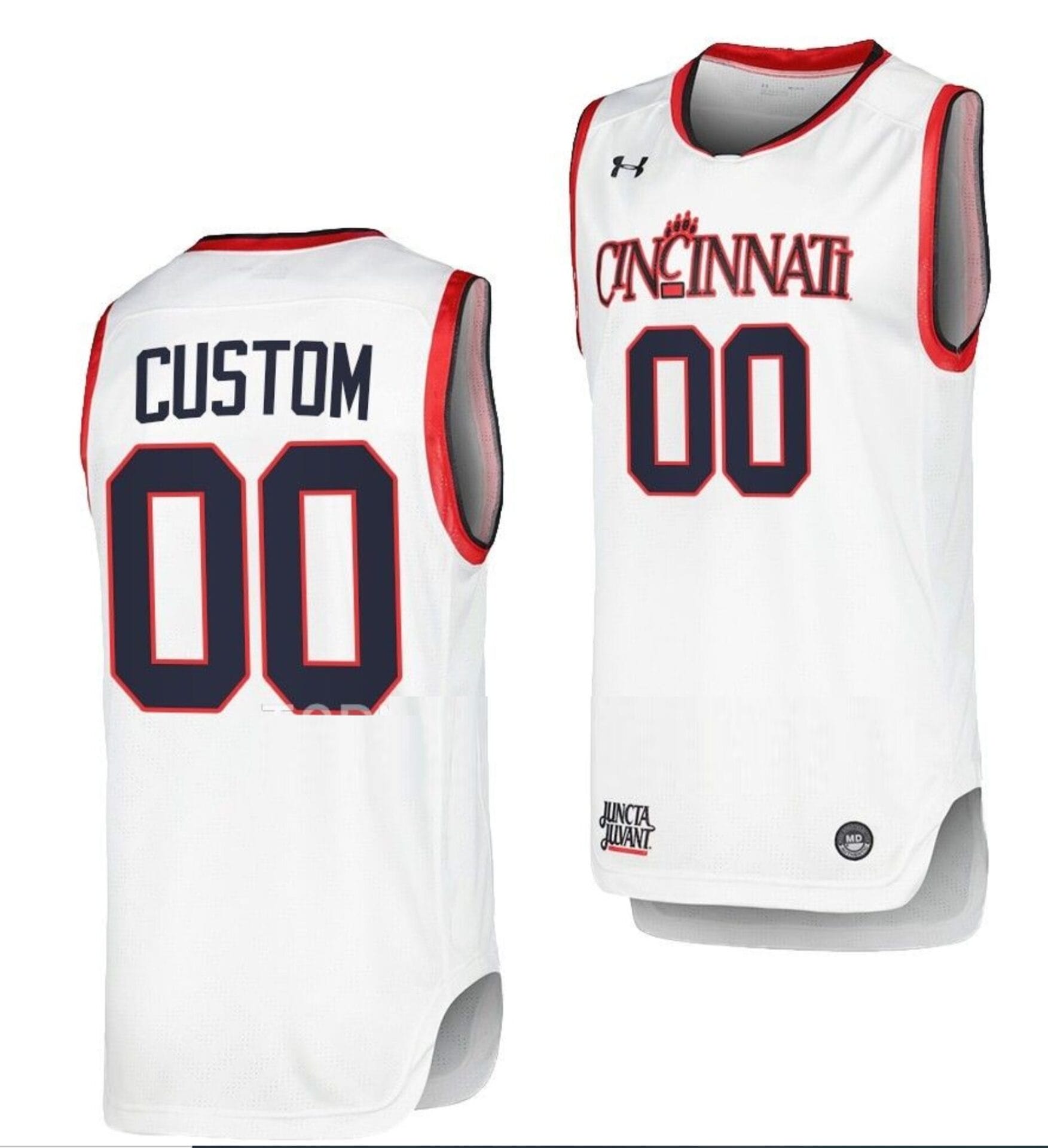 Custom Cincinnati Bearcats Jersey Name and Number College Basketball White