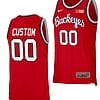 Custom Ohio State Buckeyes Jersey Name and Number College Basketball Red Retro