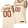 Custom Texas Longhorns Jersey College Basketball Cream Retro Replica Jersey
