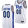 Custom Pitt Panthers Jersey Name and Number College Basketball Home White