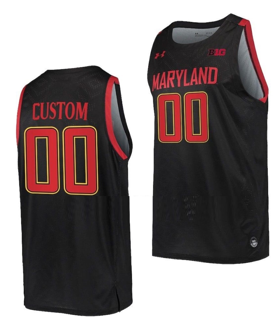 Custom Maryland Terrapins Jersey NCAA College Basketball Black