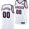 Custom Gonzaga Bulldogs Jersey Name and Number College Basketball WCC White