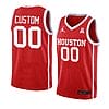 Custom Houston Cougars Basketball Jersey College Name and Number Away Red