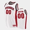 Custom Wisconsin Badgers Jersey Name and Number College Basketball White