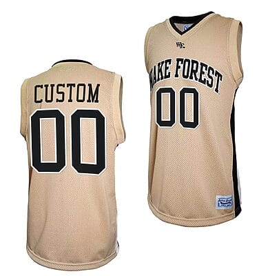 Custom Wake Forest Demon Deacons Jersey Name and Number College Basketball Retro Gold