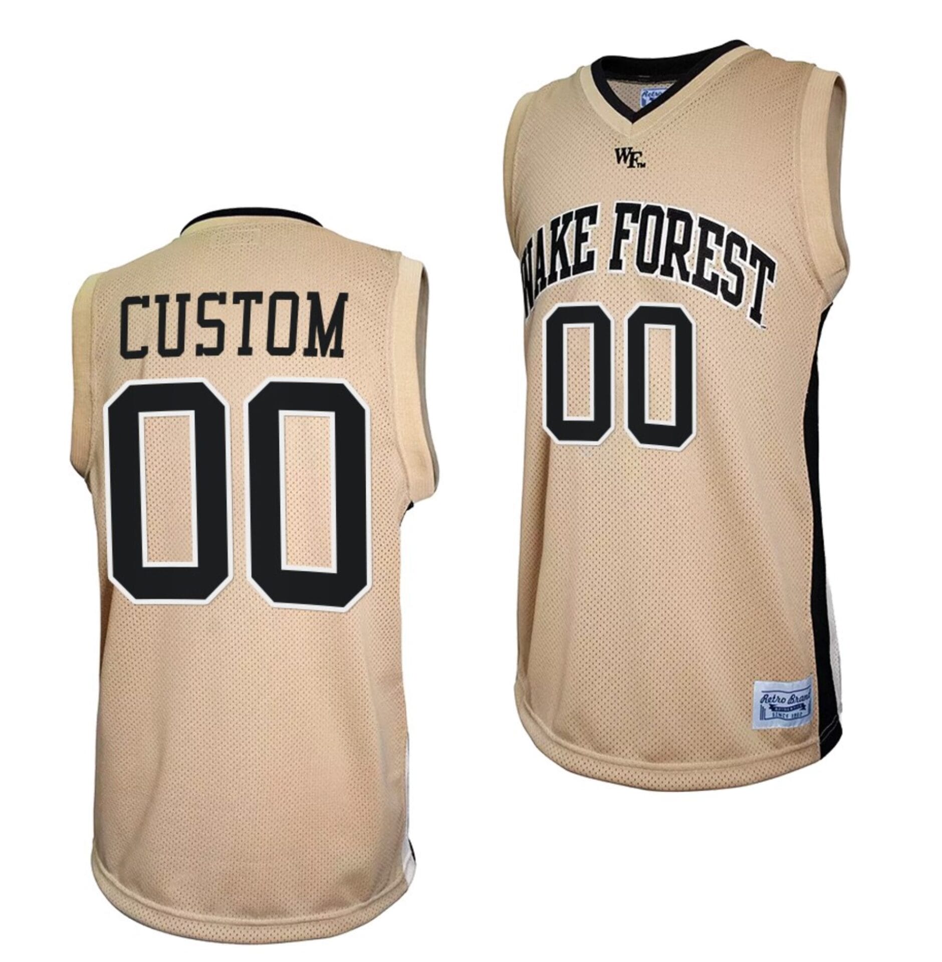 Custom Wake Forest Demon Deacons Jersey Name and Number College Basketball Retro Gold