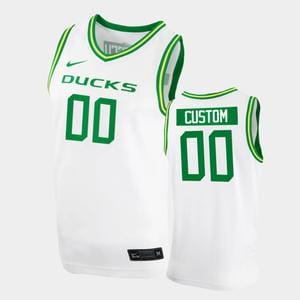 Custom Oregon Duck Jersey Name and Number College Basketball White