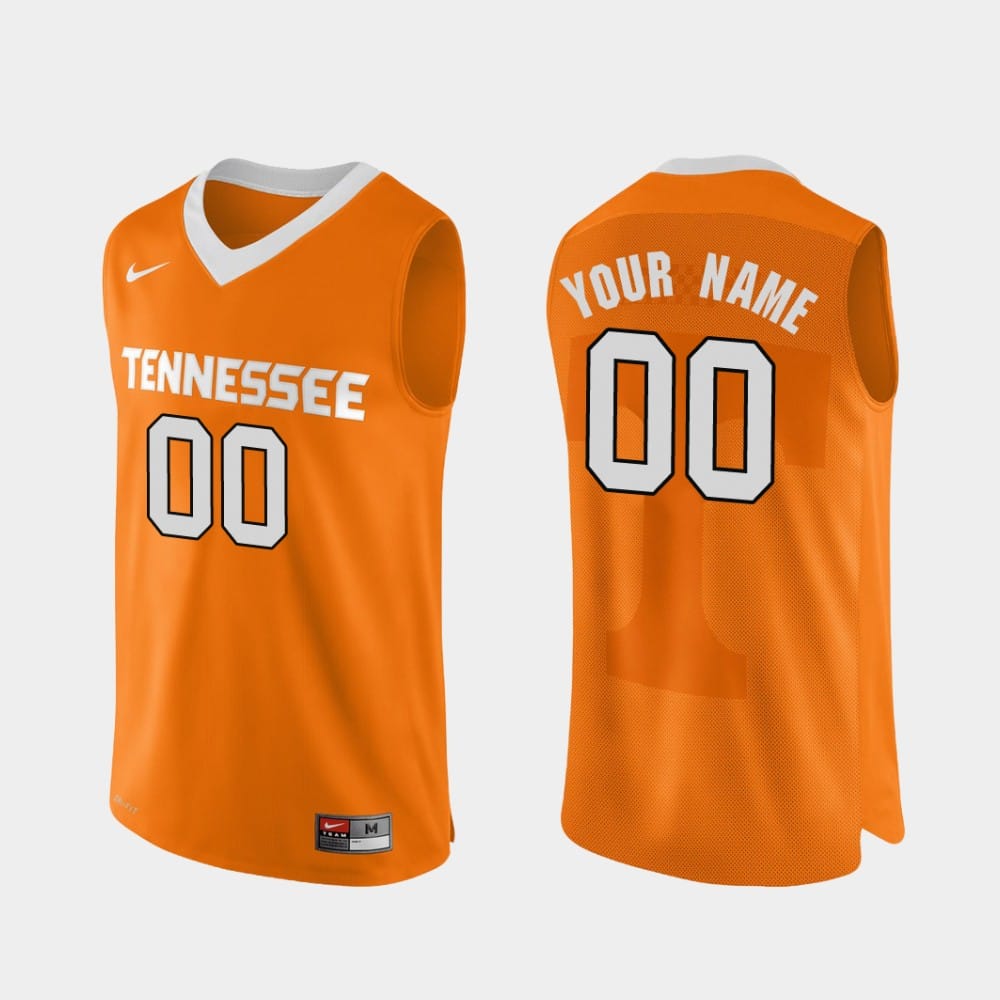 Custom Tennessee Vols Jersey Name and Number College Basketball Orange