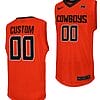Custom Oklahoma State Cowboys Jersey Name and Number College Basketball Orange