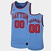 Custom Dayton Flyers Jersey Name and Number College Basketball Light Blue