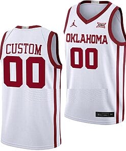 Custom Oklahoma Sooners Jersey Name and Number College Basketball Home White