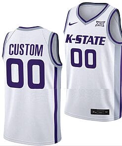 Custom Kansas State Wildcats Jersey College Basketball Uniform White