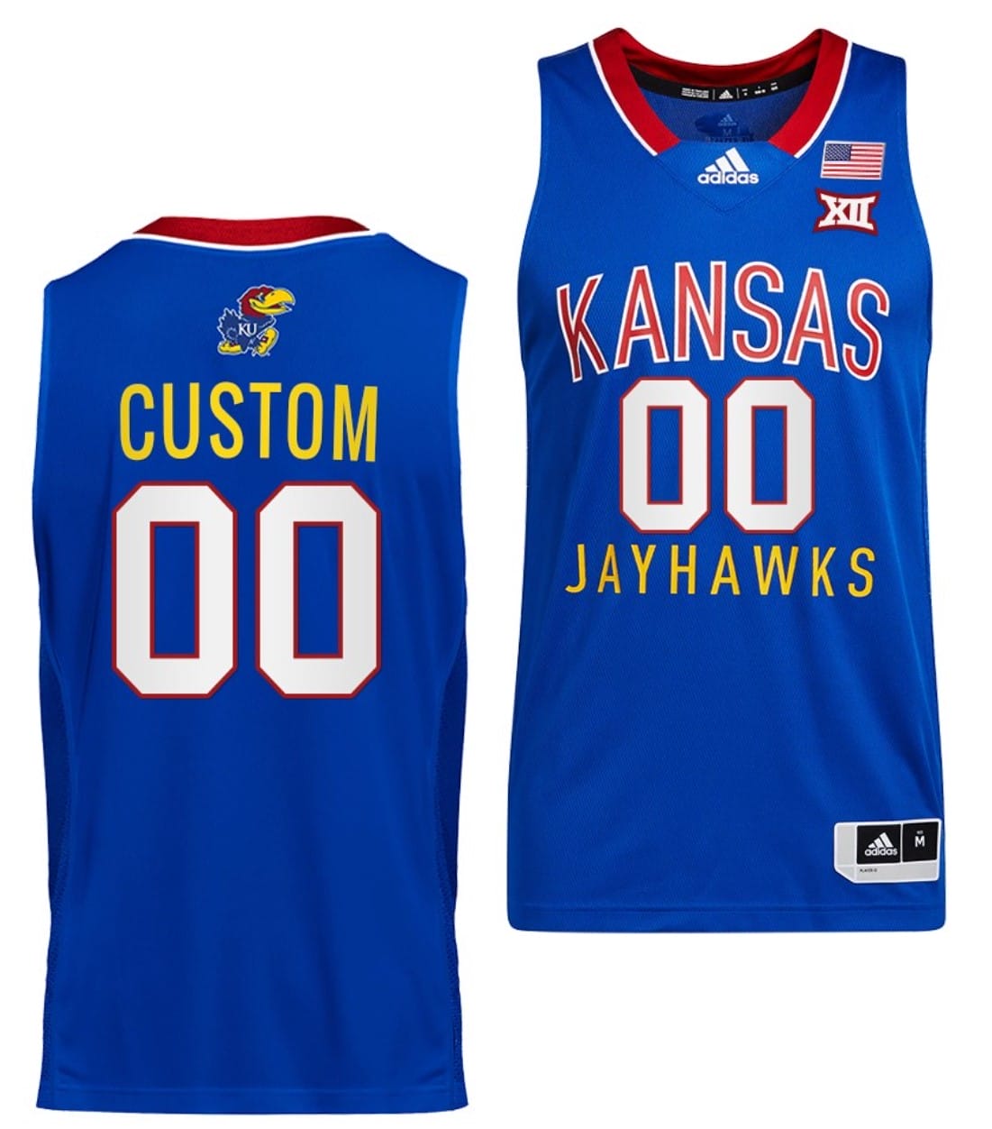 Custom Kansas Jayhawks Jersey College Basketball Throwback Royal