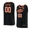 Custom Oklahoma State Cowboys Basketball Jersey College Name and Number Replica Black
