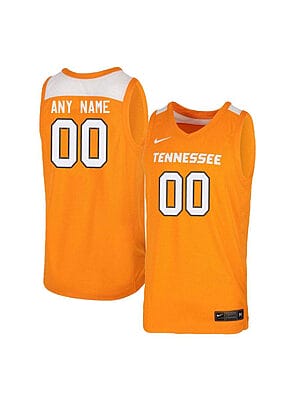 Custom Tennessee Volunteers Jersey College Basketball Name and Number Elite Orange White