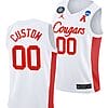 Custom Houston Cougars Jersey Name and Number College Basketball March Madness Final Four White Classic