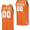 Custom Texas Longhorns Jersey College Basketball Orange Throwback