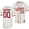 Custom Alabama Jersey Baseball Crimson Tide Name and Number NCAA College Natural