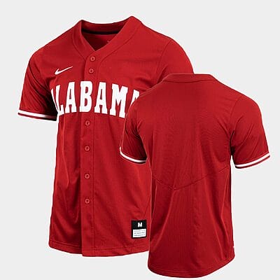 Custom Alabama Jersey Baseball Name and Number NCAA College Crimson