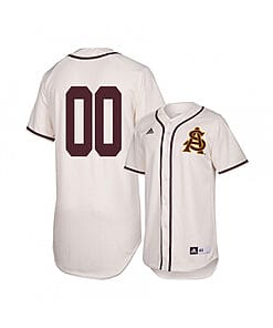 Custom Arizona State Jersey Baseball Name and Number NCAA College White