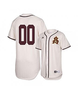 Custom Arizona State Jersey Baseball Name and Number NCAA College White