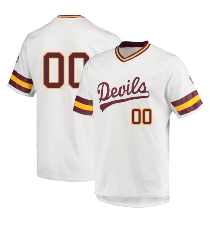 Custom Arizona State Jersey Baseball Sun Devils Name and Number College White