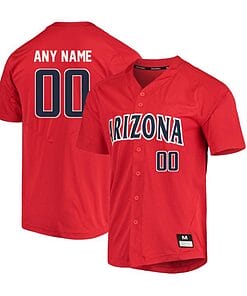 Custom Arizona Wildcats Jersey Baseball Name and Number NCAA College Red