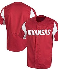 Custom Arkansas Razorbacks Jersey Baseball Name and Number College Red