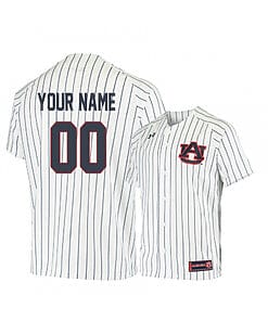 Custom Auburn Tigers Jersey Baseball Name and Number College Under Armour White