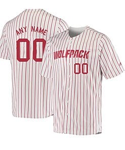 Custom NC State Wolfpack Baseball Jersey Name And Number NCAA College White