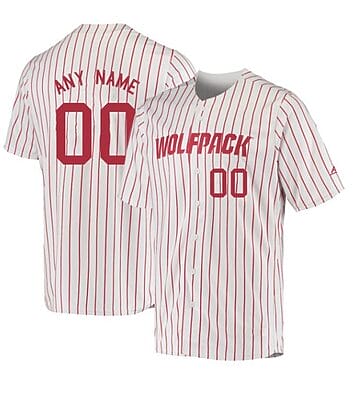 Custom NC State Wolfpack Baseball Jersey Name And Number NCAA College White