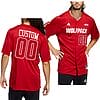 Custom NC State Wolfpack Jersey Name And Number NCAA College Red