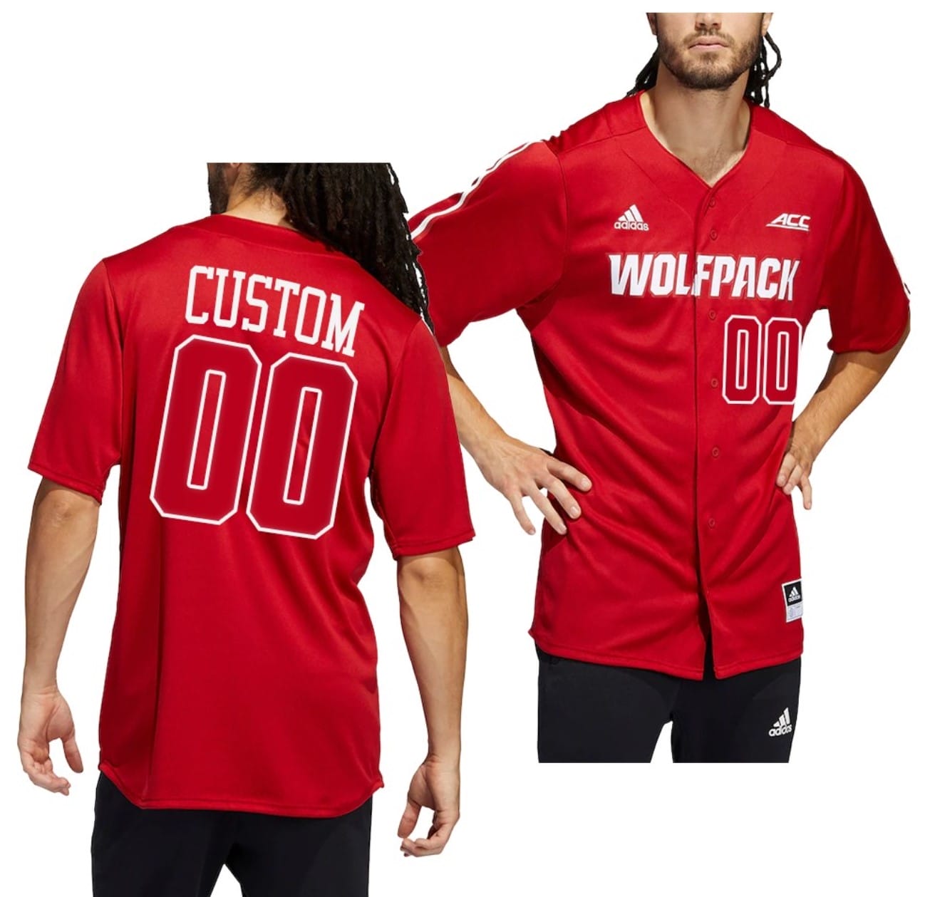 Custom NC State Wolfpack Jersey Name And Number NCAA College Red
