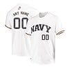 Custom Navy Midshipmen Baseball Jersey Under Armour Name And Number College White