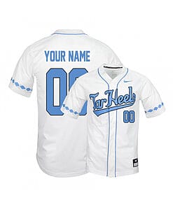Custom North Carolina Baseball Jersey Name And Number Tar Heels College White Elite