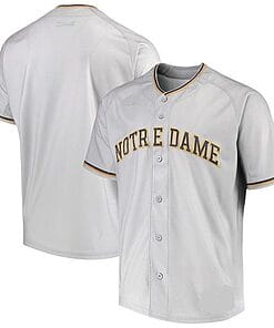 Custom Notre Dame Baseball Jersey Name And Number Fighting Irish College Gray