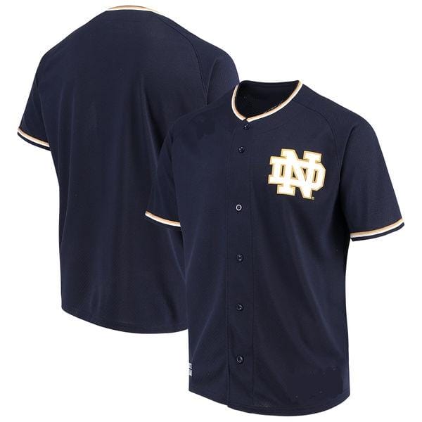 Custom Notre Dame Baseball Jersey Name And Number Fighting Irish College Navy